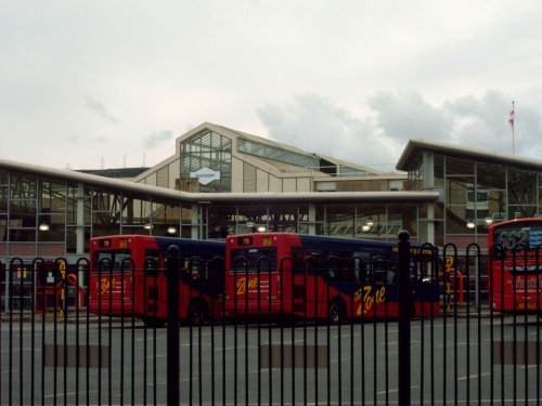 Bus Station and Queensway entrance to shopping centre, Keighley.