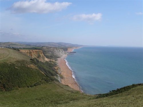 On the coastal walk between West Bay and Charmouth, Dorset