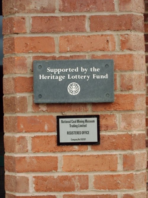 Plaque on Wall of the office of The National Coal Mining Museum for England