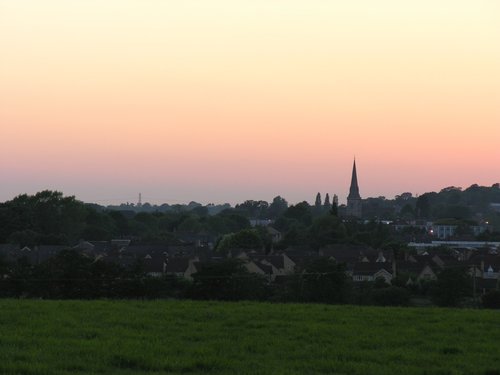 Dusk. Chippenham, Wiltshire, June 2005