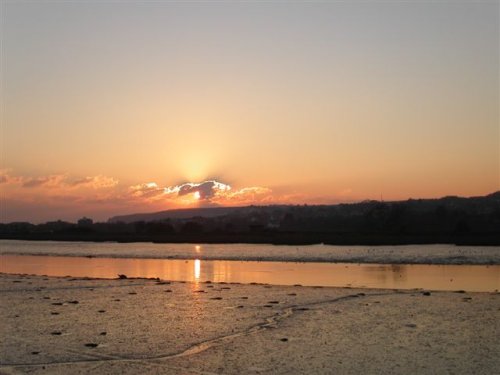 The river Axe at Seaton, Devon