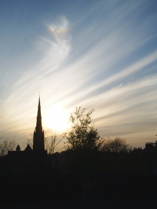 Lancaster Cathedral at sunset 2005