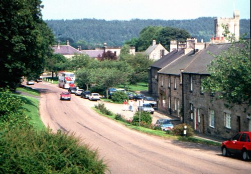 Rothbury in upper Coquetdale; Photographed in July 1990