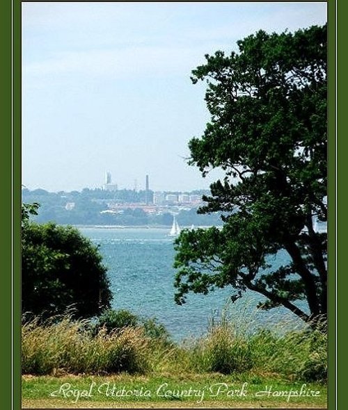 Looking towards Southampton Water from Royal Victoria Country Park. Hampshire