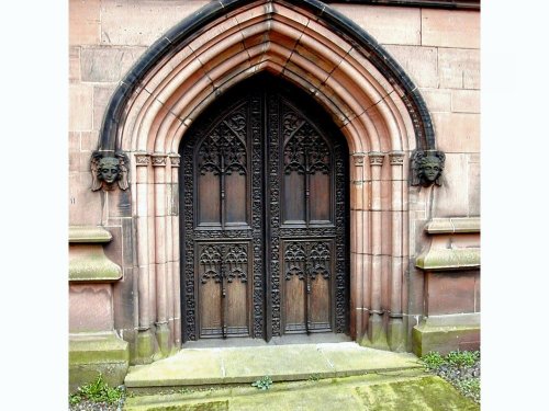 The doors to a church in Coventry.