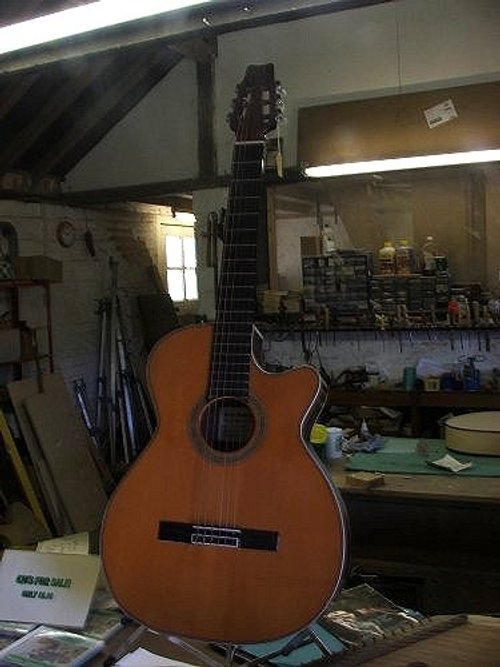 The guitar maker's workshop at Stapehill