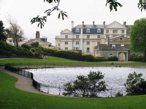 St Leonard's Gardens looking at the rear of the Royal Victoria Hotel