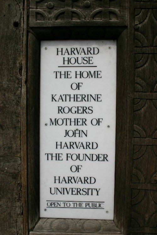 Harvard House sign