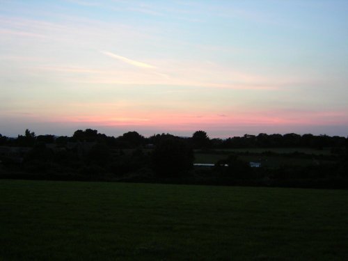 Sunset over Churston Ferrers, Devon