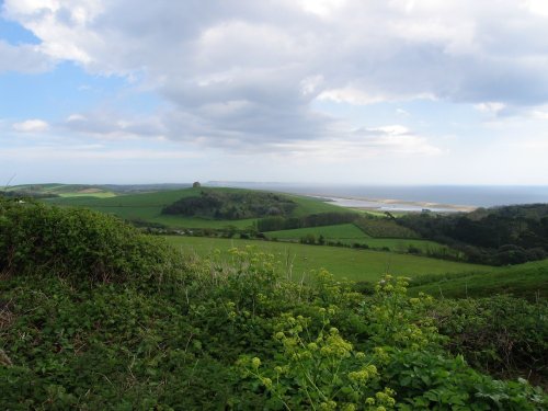 St. Catherine's chapel high on the hill above Abbotsbury and overlooking Chesil beach