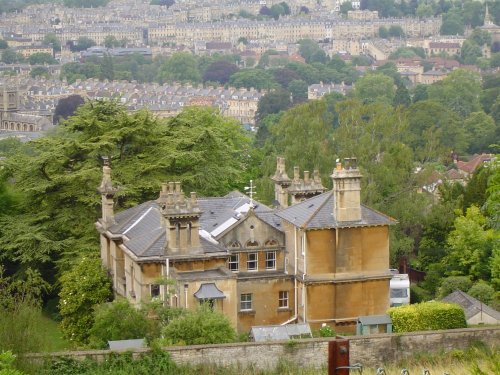 View of Bath from a nearby hill.