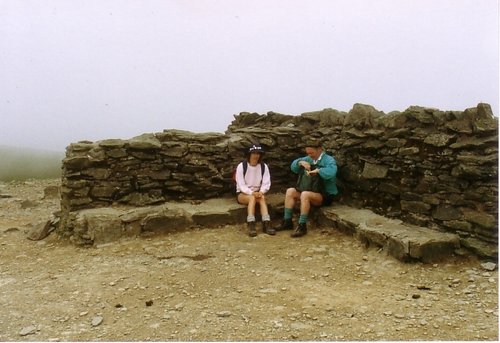 The summit shelter, Helvellyn, Cumbria