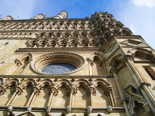 Awesome edifice. The Fron face of Lincoln Cathedral.