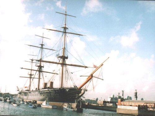HMS Warrior 1860. The Hard. Portsmouth. Hampshire