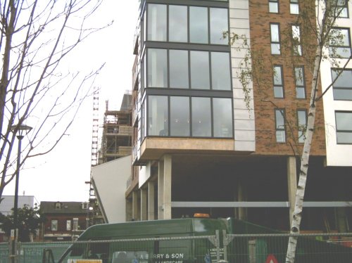 Building work in Prestwich, Manchester.  New - very expensive apartments.