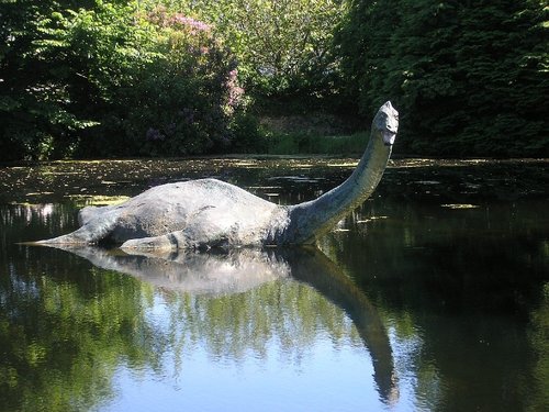 Loch Ness Monster outside the Loch Ness 2000 Exhibition in Drumnadrochit
