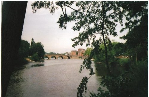 Severn bridge viewed from Diglis, Worcester