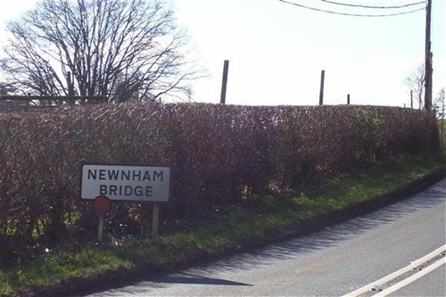 Village border sign from my Dad's gate. First house in the village. Newnham Bridge, Worcestershire