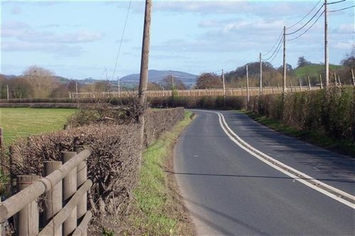 A distant Abberley Hill from the Worcester Rd, Newnham Bridge.