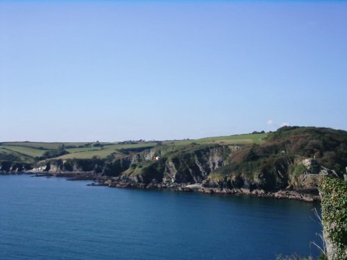 A wonderfull view from a hill in Polruan, Cornwall