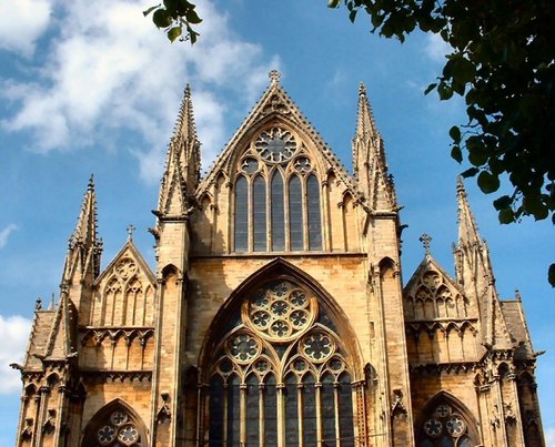 Lincoln Cathedral towers majestically over you when viewed from the Cathedral Green.