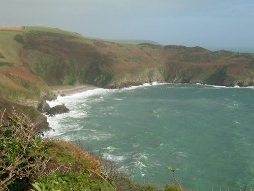 A view of the south west coastal path in Cornwall in Autumn