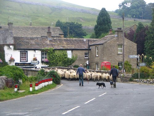 Traffic Jam at Kettlewell, Wharfedale, North Yorkshire