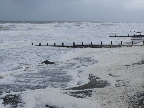 A STORMY DAY AUTUMN 2005 AT TYWYN 
 GWYNEDD