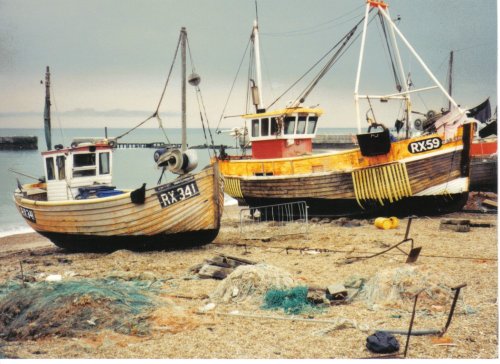 Fishing boats in Hastings, Sussex