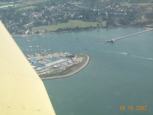 The Strawberry field and Warsash village taken over Hamble Point