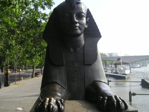 Cleopatra's Needle. Bronze Lion