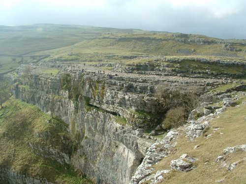 Malham Cove. An ancient post-glacial waterfall, Malham, Yorkshire Dales.