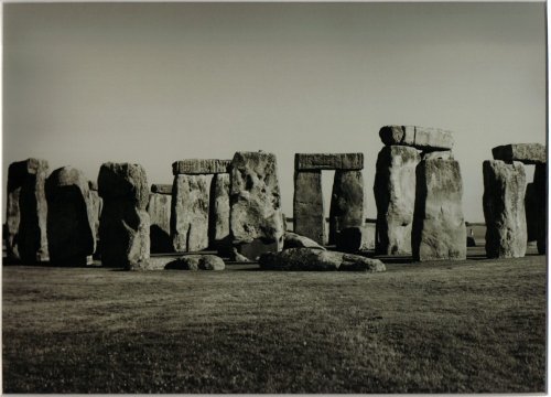 Stonehenge, Wiltshire - as it was before colour arrived in the world.