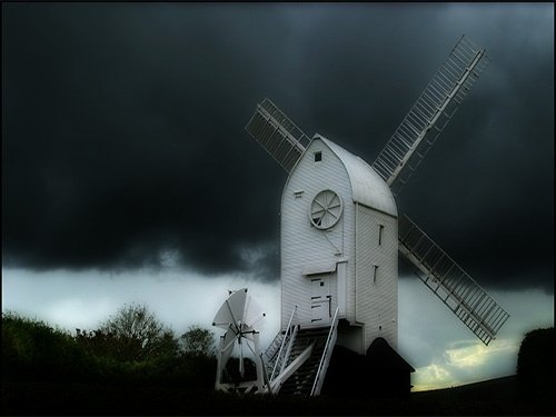 Jill Windmill on the South Downs overlooking the village of Hassocks