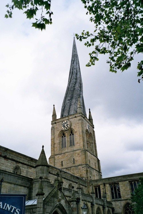 St Mary and All Saints Church in Chesterfield, Derbyshire