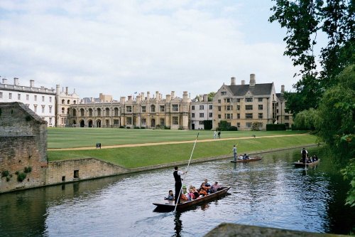 King`s College and River Cam - view from Clare College. Cambridge