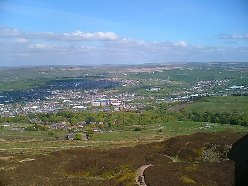 The town from the tower Darwen, Lancashire.