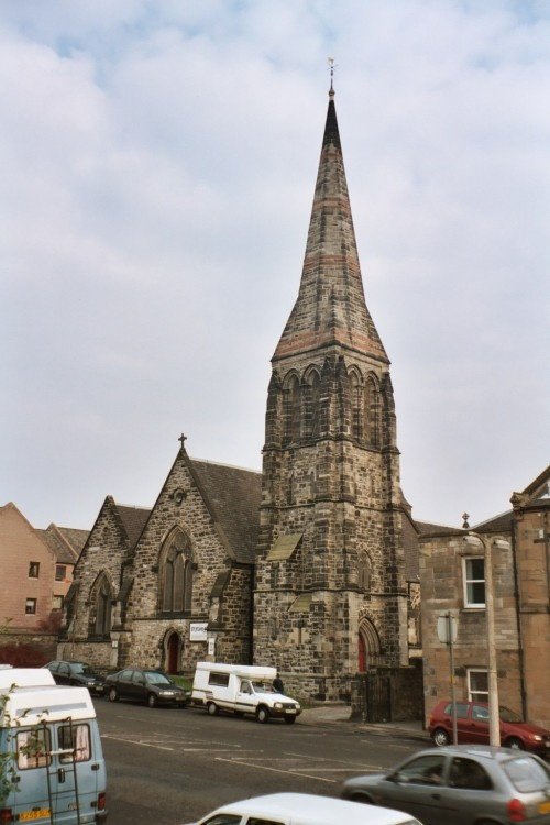 A view of St John's Church, Broad Street, Alloa, Clackmannanshire, Scotland.