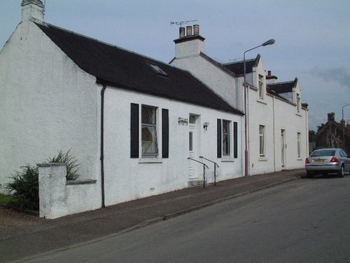 Lovely old houses in the Main Street of the village of Cambus, Clackmannanshire, Scotland.