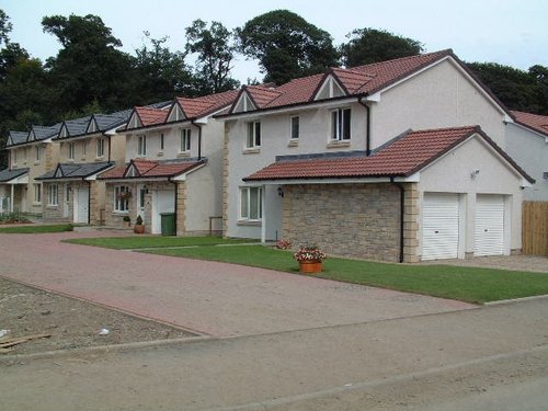 The newer houses called Silver Meadows, in the village of Cambus, Clackmannanshire, Scotland.
