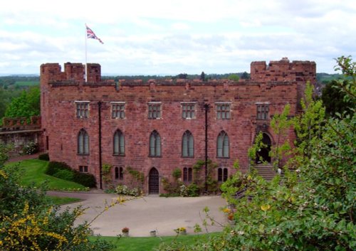 Shrewsbury Castle viewed from Laura's Tower, Shrewsbury, Shropshire.