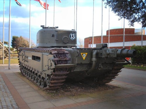 A tank outside DDay Museum in Southsea.  Taken 27th January 2006.