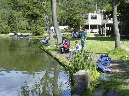Fishing at Roman Lakes, Marple, Greater Manchester