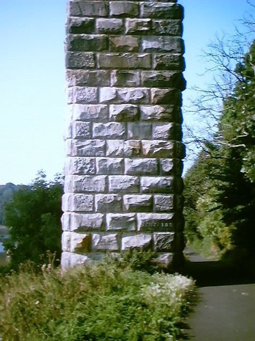 A mighty stone pier of The Royal Border Bridge  at Berwick-Upon-Tweed