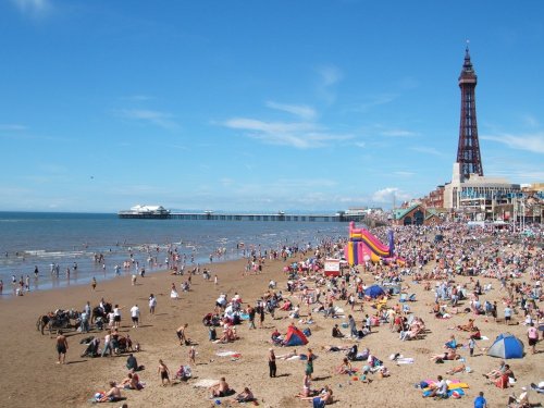 Blackpool Beach on 10 July 2005