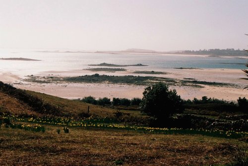 A view toward St Marys from St Martins, Isles of Scilly