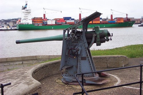 The gunline at Tilbury Fort is also a great place to watch ships passing by on the River Thames.
