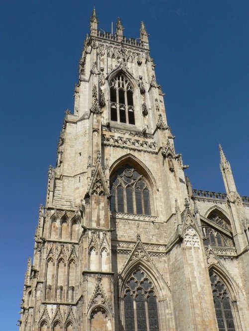 York Minster in a  brilliantly blue April sky