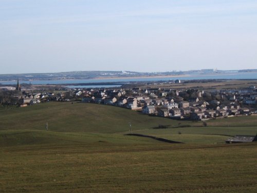 Overlooking Millom, with the Duddon Estuary and Barrow in Furness beyond.