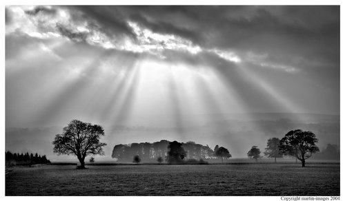 Buirst of light, Ilkley Wharfedale, West Yorkshire